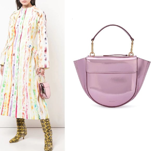 Wandler Handbags - Wandler Mini Hortensia Metallic Pink Bag